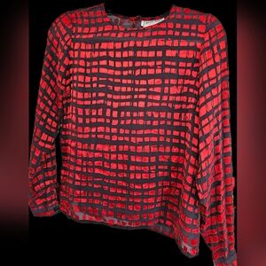 Vintage 90's Yves Saint Laurent Encore Sheer Silk Blouse Medium Excellent Cond.